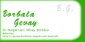 borbala gevay business card