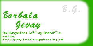 borbala gevay business card